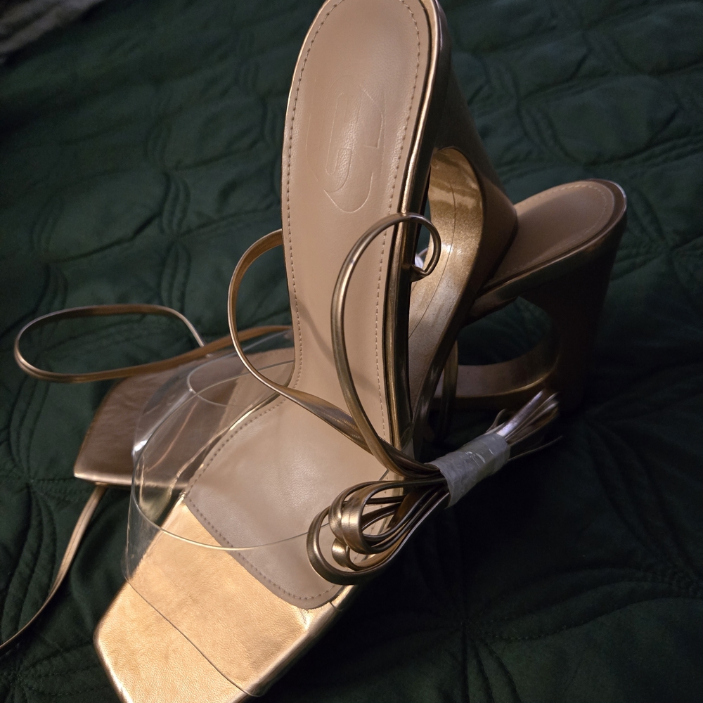 Chic Gold Women's Heels